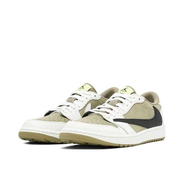 Nike Air Jordan 1 Low Golf x Travis Scott Olive Black - Resim 4