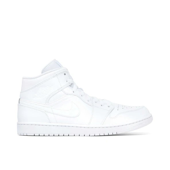 Nike Air Jordan 1 Mid Triple White ürün görseli