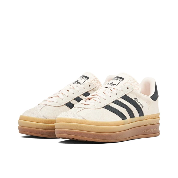 Adidas Gazelle Bold Beige Black Womens - Resim 5