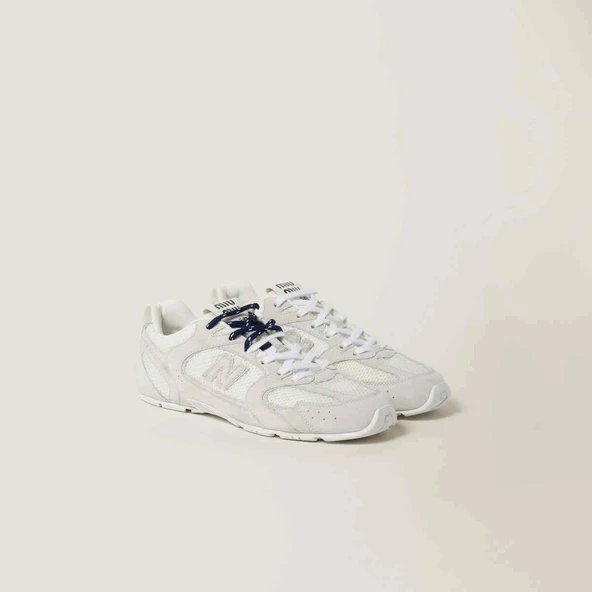 New Balance 530 SL x Miu Miu White Suede - Resim 2