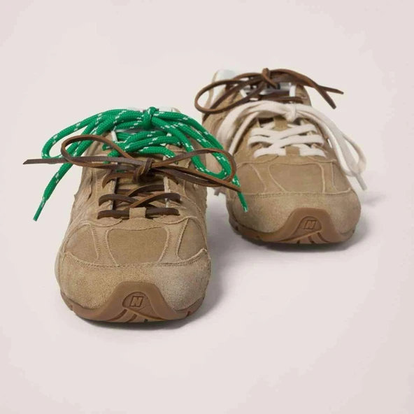 New Balance 530 SL x Miu Miu Ecru Suede - Resim 3