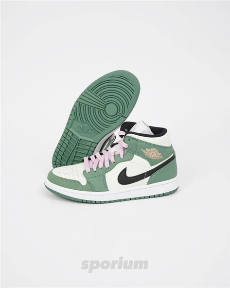 Nike Air Jordan 1 Mid Dutch Green - Resim 4