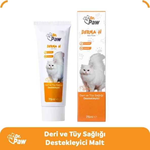 Derma H Malt Paste: Kediler için Glütensiz ve Şekersiz Tüy ve Cilt Sağlığı Destekleyici (100 gr) - 3