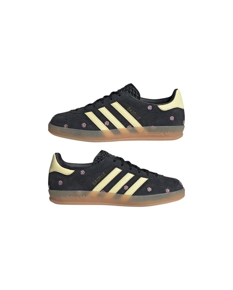 Adidas Gazelle Indoor Core Black Almost Yellow Floral - Resim 4