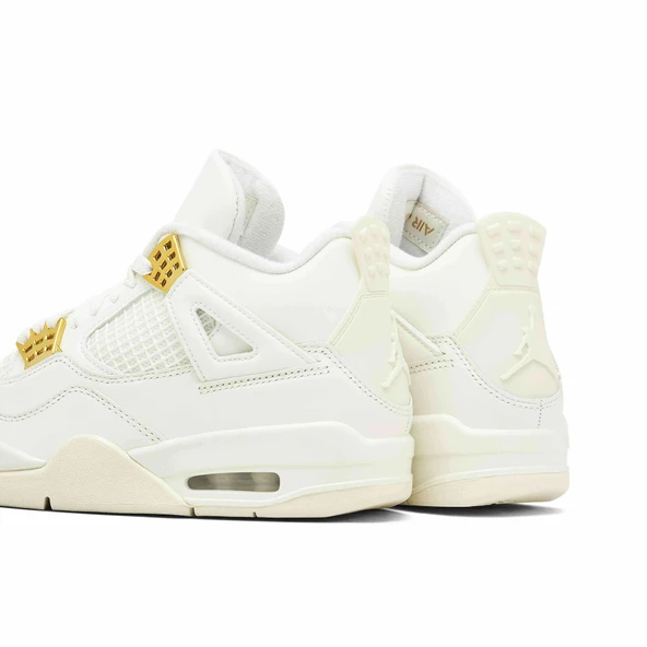 Nike Air Jordan 4 Retro Sail Metallic Gold Womens - 4