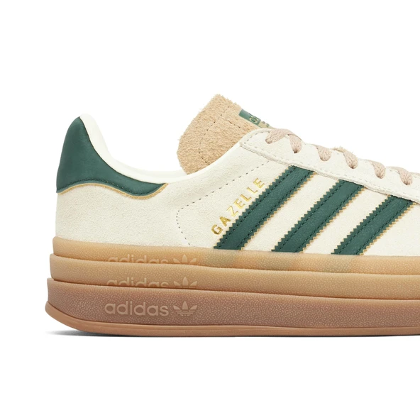 Adidas Gazelle Bold Beige Collegiate Green Womens - 2