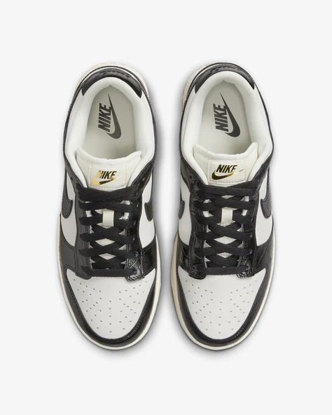 Nike Dunk Low LX Black Croc Womens - Resim 3