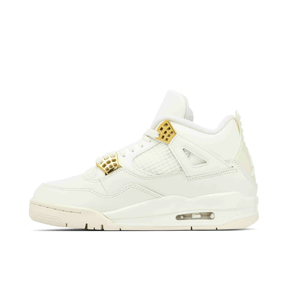Nike Air Jordan 4 Retro Sail Metallic Gold Womens - 2