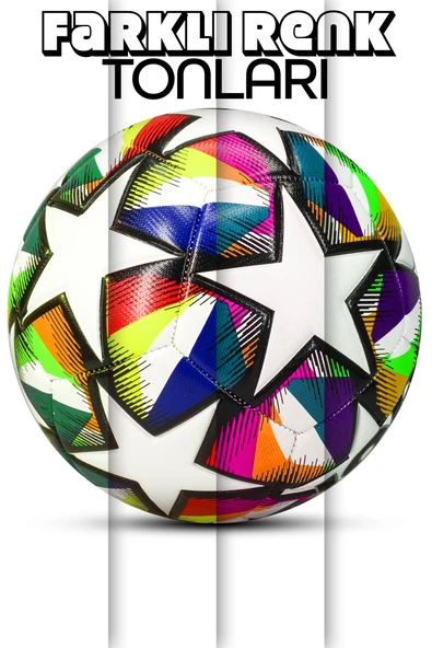 Telvesse Futbol Topu Neon Şampiyonlar Ligi Dayanıklı Sert Zemin Halı Saha Futbol Topu 061 - 8