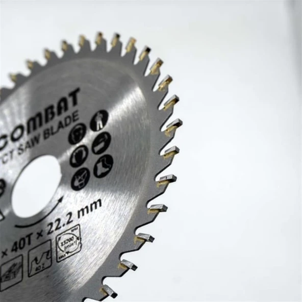 Combat TCT 115 mm Sunta Kesme Testeresi Elmaslı 40 Diş 115X40TX22.2 Mm - 4