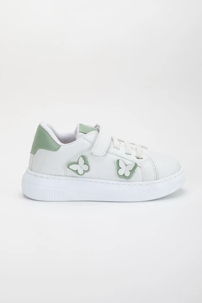 Kız Çocuk Spor Ayakkabı Yeşil Kelebek Model Dikişli Taban - Resim 2