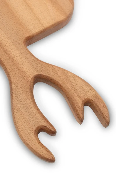 Yekpare Masif Ahşap Sunum Tahtası Kesme Tahtası Kayın Medium - 2