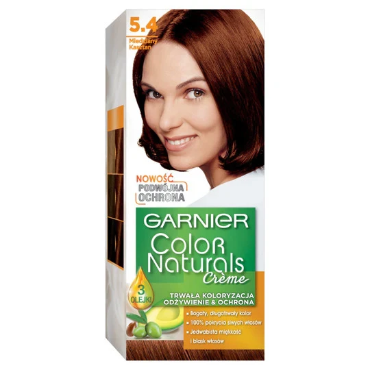 GarnierColor Naturals Creme Hair Coloring Cream 5.4 Açık kestane bakır - 1