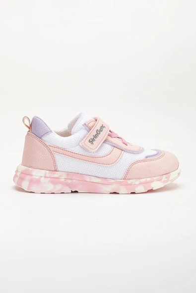 Şiringenç Ortopedik Kız Çocuk Spor Ayakkabı Pembe Cırtlı Anorak Malzeme - Resim 2
