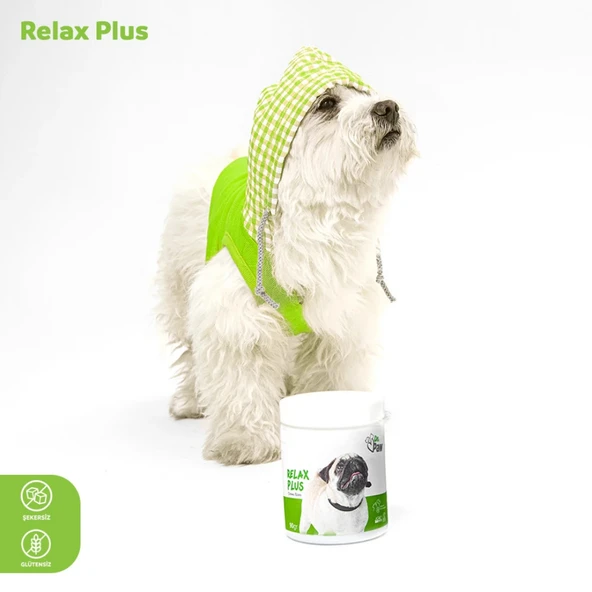 Relax Plus: Küçük Irk Köpekler için Glütensiz ve Şekersiz Stres Azaltıcı Çiğnenebilir Tablet (90 gr) - 2