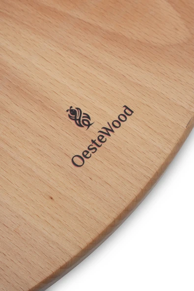 Yekpare Masif Ahşap Sunum Tahtası Kesme Tahtası Kayın Medium - 3