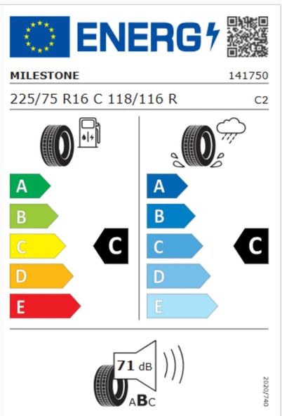 Milestone VanMile 225/75R16C 118/116R 10PR Hafif Ticari Yaz Lastiği (Üretim Yılı: 2025) - Resim 2
