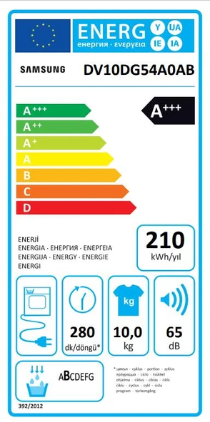 SAMSUNG DV10DG54A0ABAH 10KG A+++ KURUTMA MAKİNESİ INOX - 2