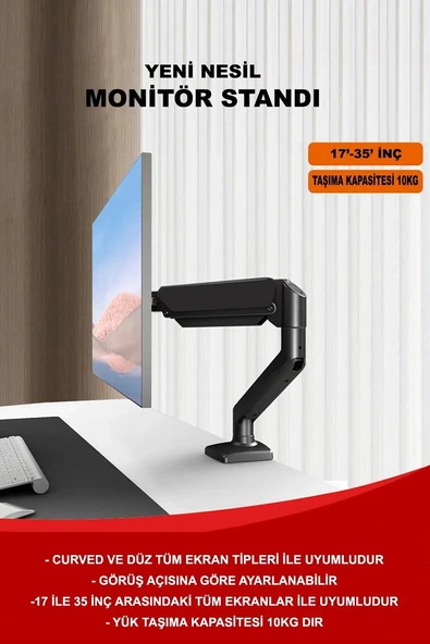Tayfun 17-37'' Masa Üstü Hareketli  Led Monitör Tutucu Askı Aparatı - Resim 6