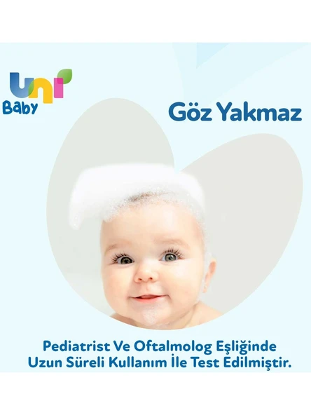 Uni Baby Bebek Saç ve Vücut Şampuanı 700ML Klasik (Pompalı) (12 Li Set) - Resim 11