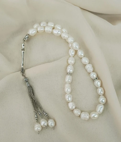 Tesbih 33 lük Gerçek İnci Doğal Taş 10 mm Tespih - 5