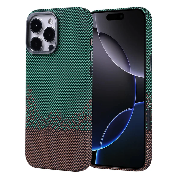Apple iPhone 16 Pro Max Kılıf M-safe Şarj Özellikli Karbon Fiber Görünümlü Zore Nekst Kapak - 5