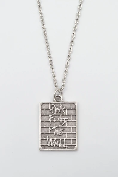 Pink Floyd The Wall Gümüş Kaplama Düz Zincir Kolye ürün görseli 1