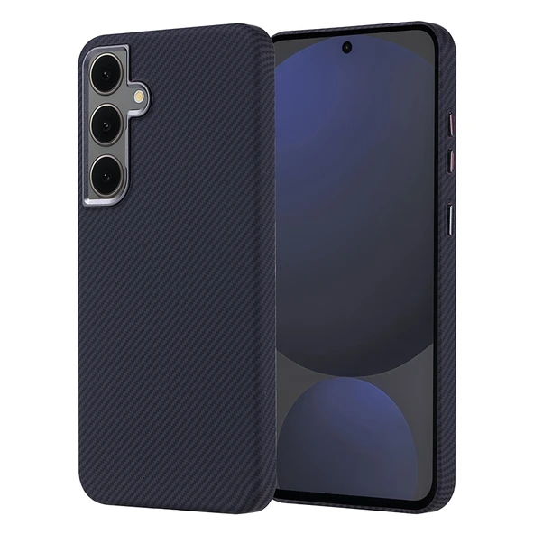 Galaxy S24 FE Kılıf M-safe Şarj Özellikli Karbon Fiber Görünümlü Zore Nekst Kapak - 2