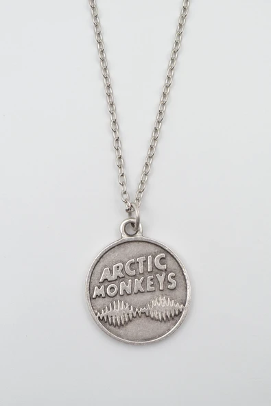 Arctic Monkeys Gümüş Kaplama Düz Zincir Kolye ürün görseli 1