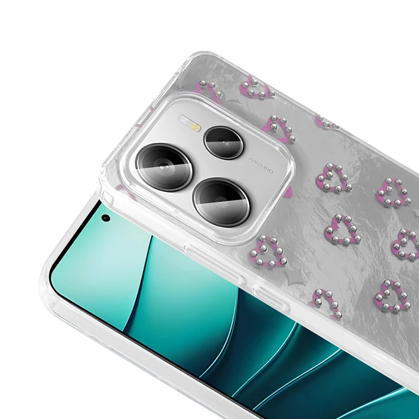 Xiaomi Redmi Note 14 4G Kılıf Kamera Korumalı Figürlü Zore Ponti Silikon Kapak - 9