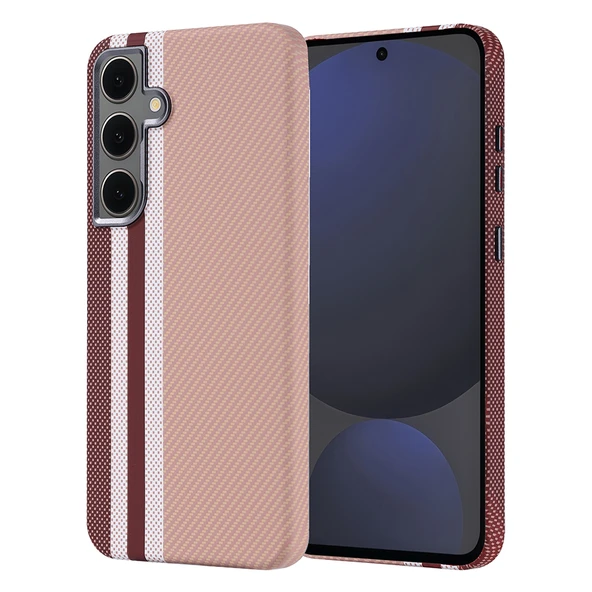 Galaxy S24 FE Kılıf M-safe Şarj Özellikli Karbon Fiber Görünümlü Zore Nekst Kapak - 4