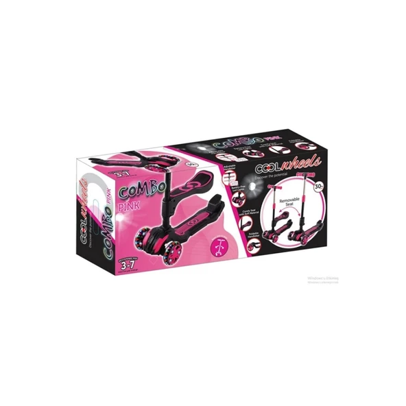 Nessiworld Cool Wheels Combo Oturaklı Scooter Pembe - 3