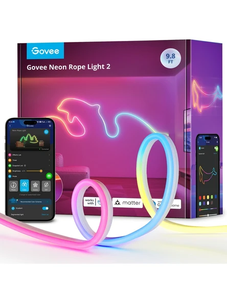 Govee Neon LED Şerit 2.Nesil (3M)-Beyaz