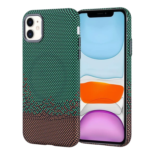 Apple iPhone 11 Kılıf M-safe Şarj Özellikli Karbon Fiber Görünümlü Zore Nekst Kapak - 5