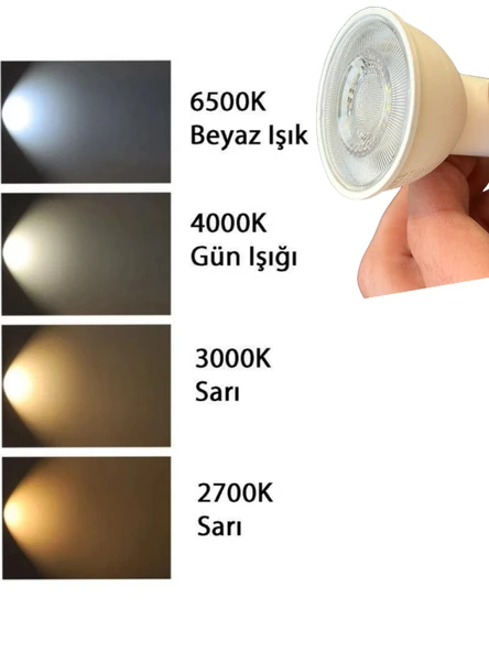 (2 Adet) Cata 8W (50W) 6500K (Beyaz Işık) GU10 Duylu Led Spot Ampul - 5