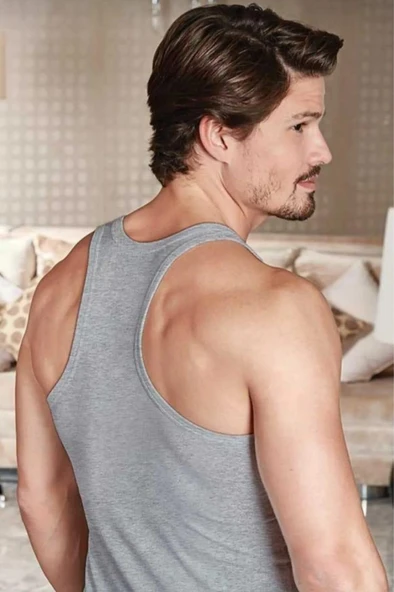 BERRAK 1016 ERKEK RİBANA SPORCU ATLET 3 ADET - Resim 3