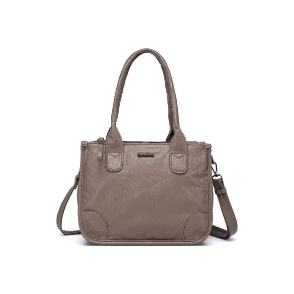 Yıkama Deri Omuz Askılı Kadın Çantası 21K Barcelona 1910 ürün görseli