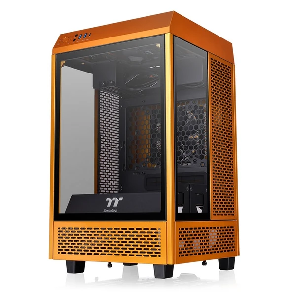THERMALTAKE  the tower 100 gold 3 x tempered glass pencereli, mini itx oyuncu kasasi - 5