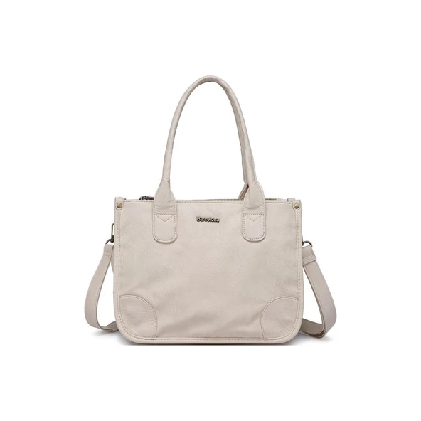 Yıkama Deri Omuz Askılı Kadın Çantası 21K Barcelona 1910