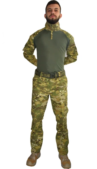ASKERİ KAMUFLAJ COMBAT TİŞÖRT MULTİCAM HAKİ KOMBAT - 2