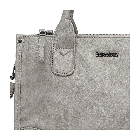 Yıkama Deri Omuz Askılı Kadın Çantası 21K Barcelona 1910 - 2