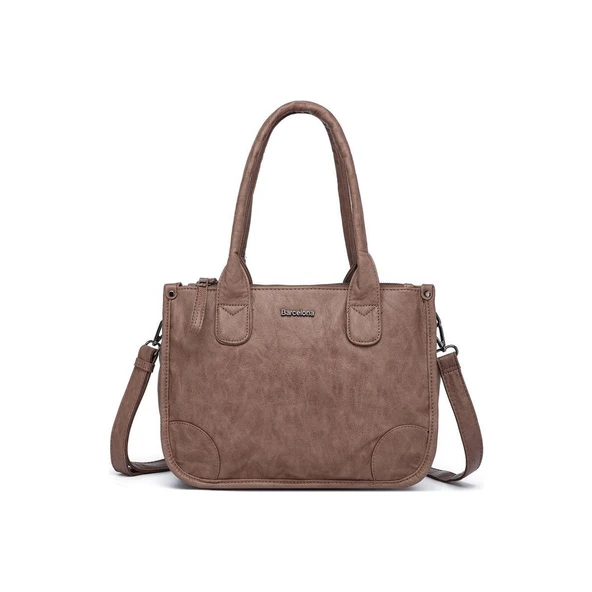 Yıkama Deri Omuz Askılı Kadın Çantası 21K Barcelona 1910 ürün görseli