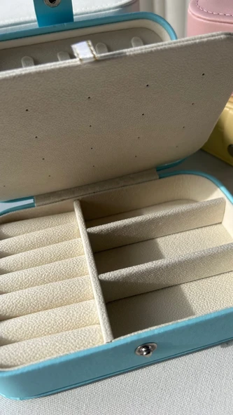 Seyahat boy takı kutusu beyaz renk - 6