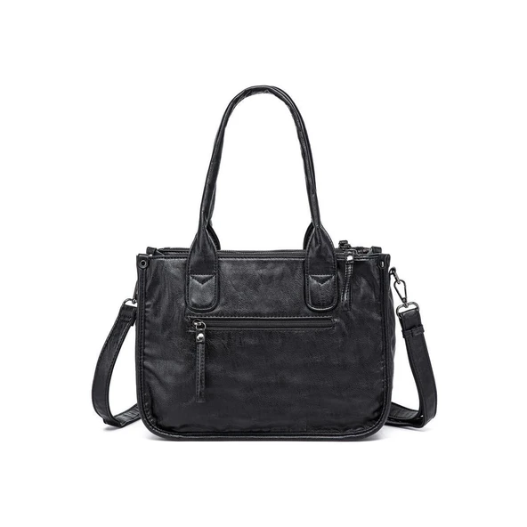 Yıkama Deri Omuz Askılı Kadın Çantası 21K Barcelona 1910 - Resim 5