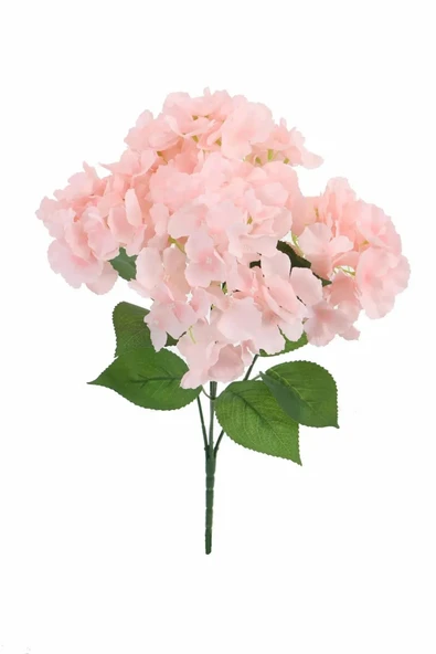 Yapay Çiçek 5 Dal Ortanca Demeti Acık Pembe vazo Balkon Ev Dekor süs ürün görseli