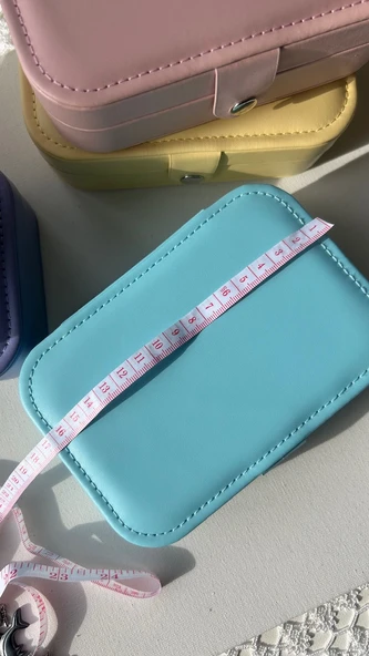 Seyahat boy takı kutusu mavi renk - 2