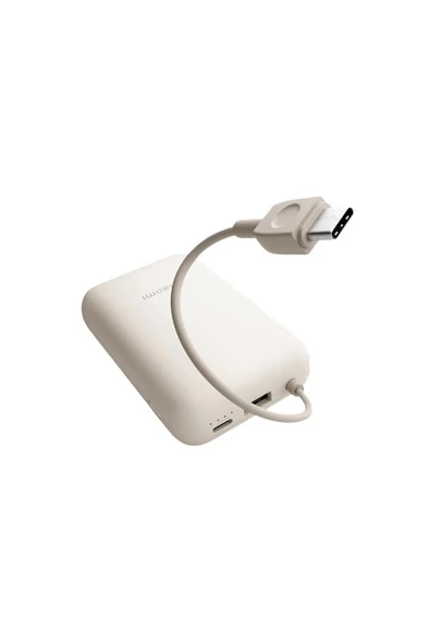 Xiaomi Power Bank 10000mAh Krem Entegre Kablo USB ve USB-C Portu 22.5W BHR9072GL - 2