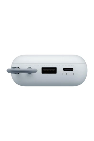 Xiaomi Power Bank 10000mAh mavi Entegre Kablo USB ve USB-C Portu 22.5W BHR9072GL - 4