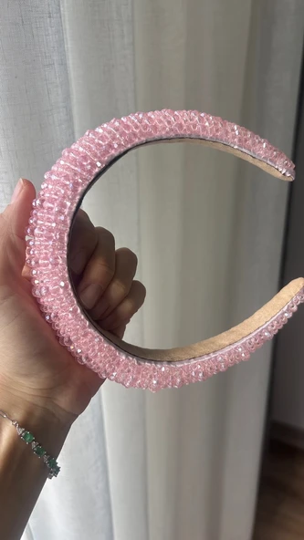 Taşlı pembe taç - 2