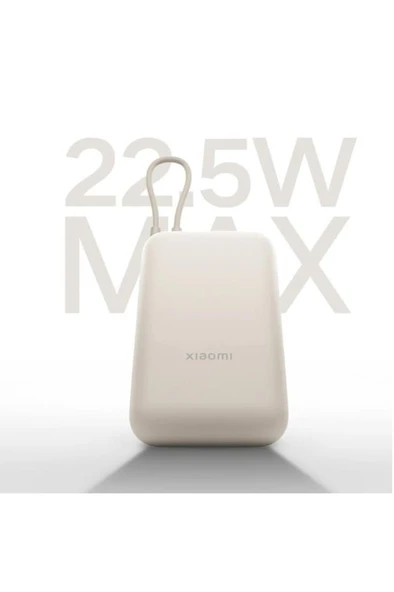 Xiaomi Power Bank 10000mAh Krem Entegre Kablo USB ve USB-C Portu 22.5W BHR9072GL - 3